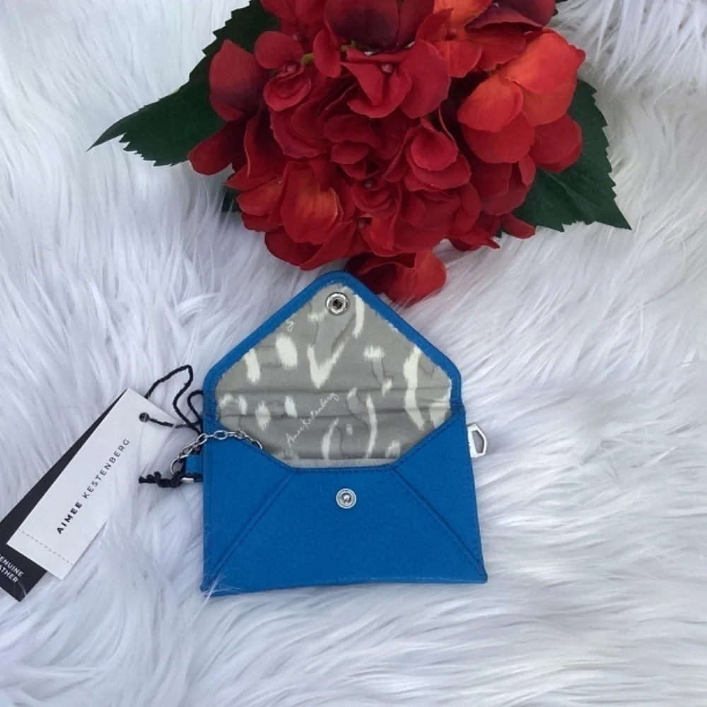 NWT Aimee Kestenburg Ashley Leather Pouch In Memphis Blue